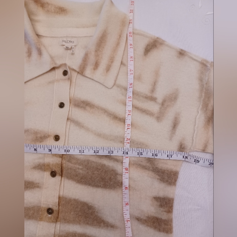 Pilcro by Anthropologie 100% Cashmere Striped Cardigan Sweater - Picture 4 of 6